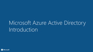 Windows Azure Active Directory | PPTX