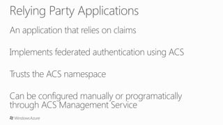 Introduction to Windows Azure Access Control Service