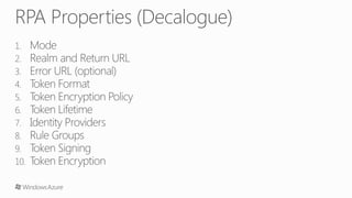 Introduction to Windows Azure Access Control Service