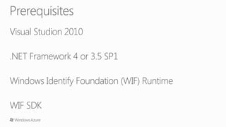 Introduction to Windows Azure Access Control Service