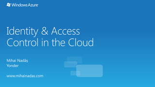 Introduction to Windows Azure Access Control Service