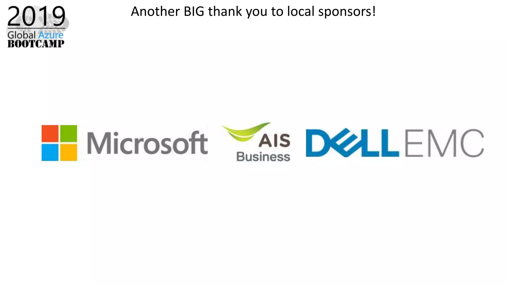 Another BIG thank you to local sponsors!
 