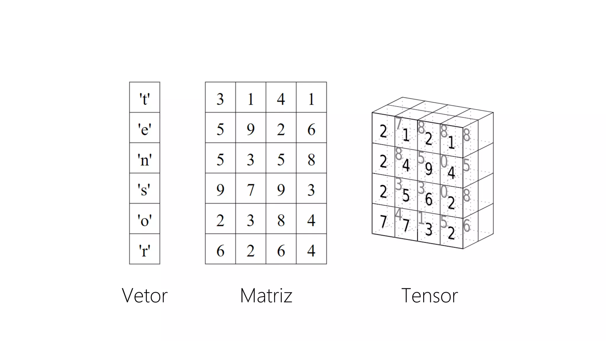 Vetor Matriz Tensor
 