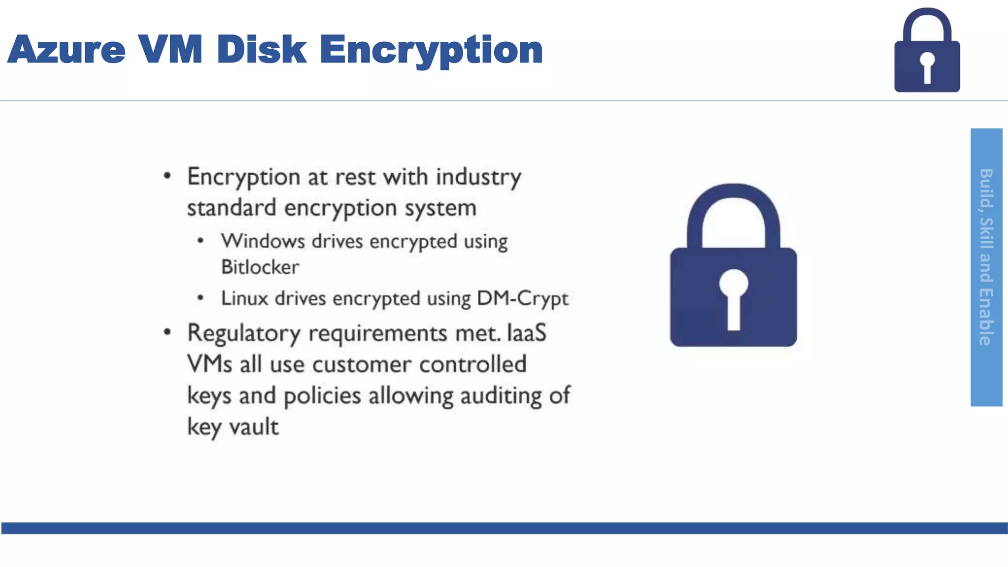 Build,SkillandEnable
Azure VM Disk Encryption
 