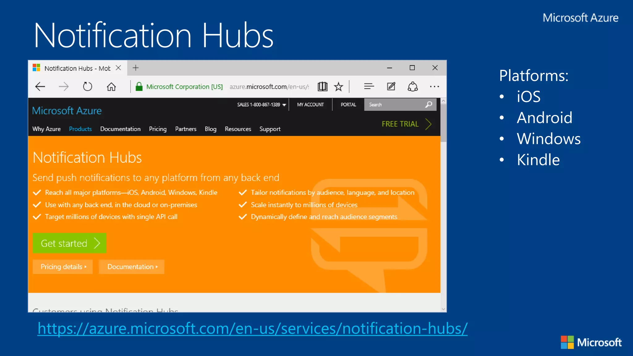 API Apps
https://azure.microsoft.com/en-us/services/app-service/api/
Features:
• Expose
• Secure
• Share
 