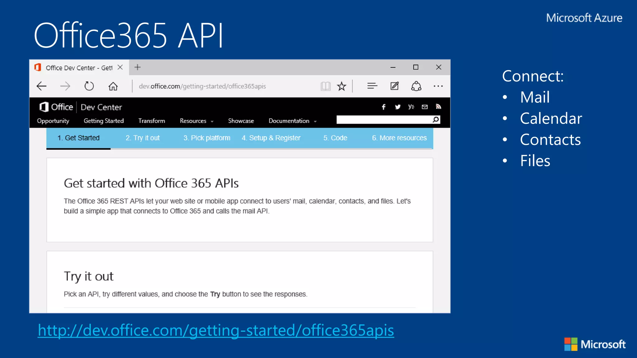 OneNote API
https://dev.onenote.com/
Platforms:
• Windows
• iOS
• Mac
• Android
• Web
 