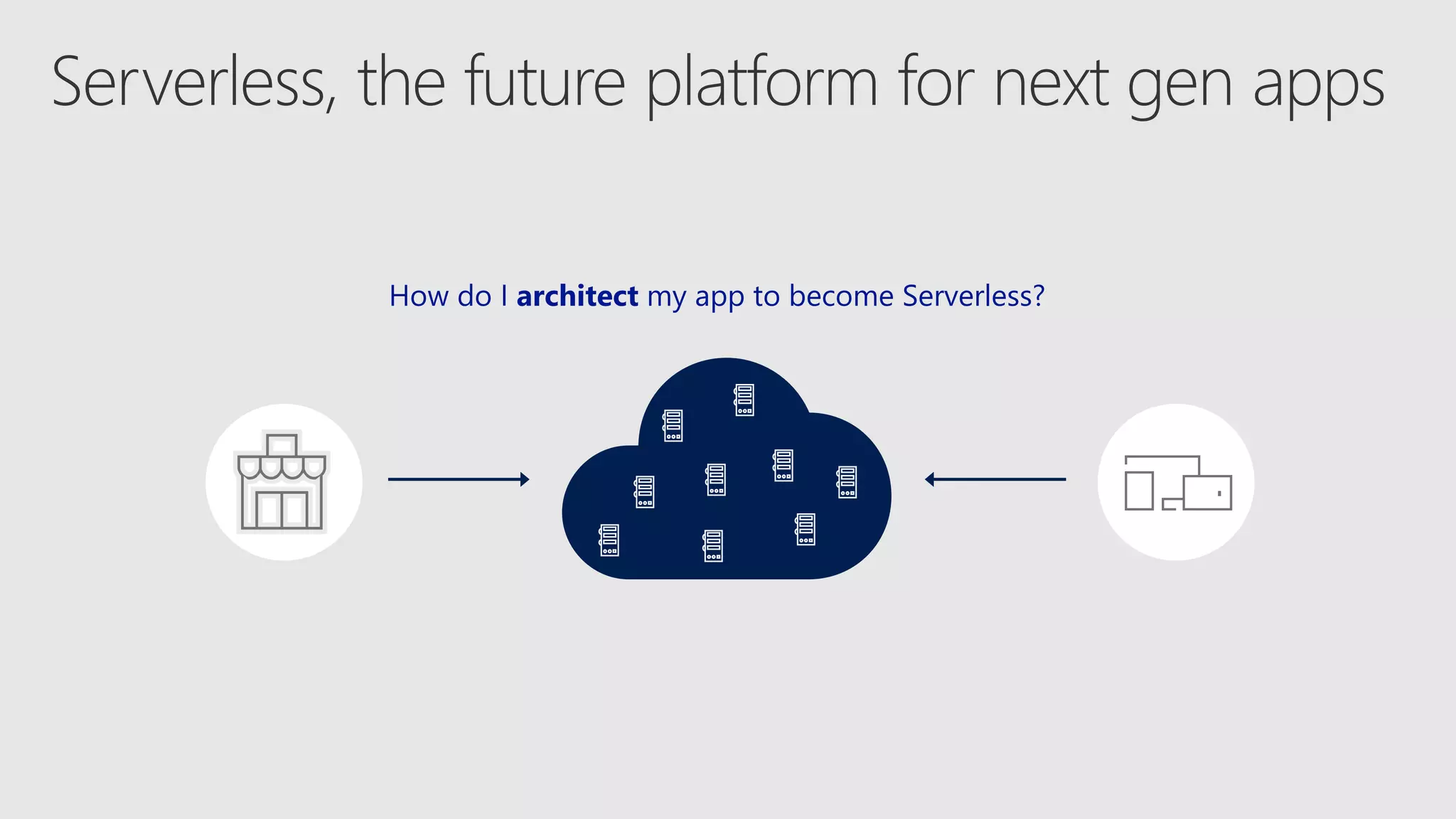 How do I architect my app to become Serverless?
 