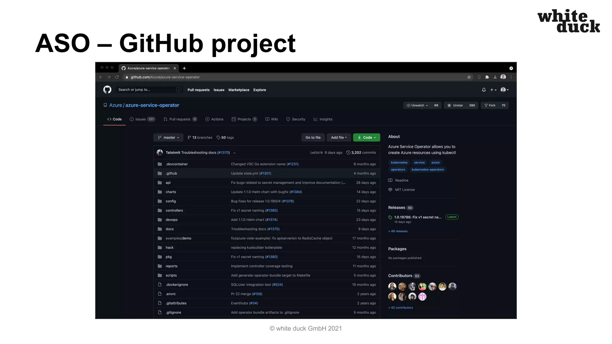 ASO – GitHub project
© white duck GmbH 2021
 