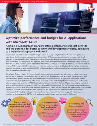 Optimize performance and budget for AI applications with Microsoft ...