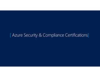 [ Azure Security & Compliance Certifications]
 