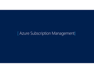 [ Azure Subscription Management]
 