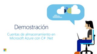 Demostración
Cuentas de almacenamiento en
Microsoft Azure con C# .Net
 