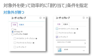 対象外を使って効率的に「割り当て」条件を指定
 