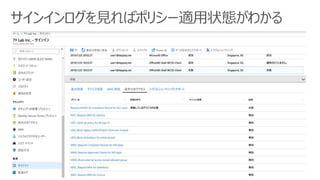 サインインログを見ればポリシー適用状態がわかる
 