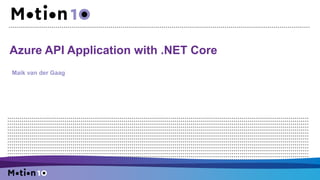 Azure api app with .net core | PPT