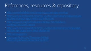 Azure app services API apps | PPTX