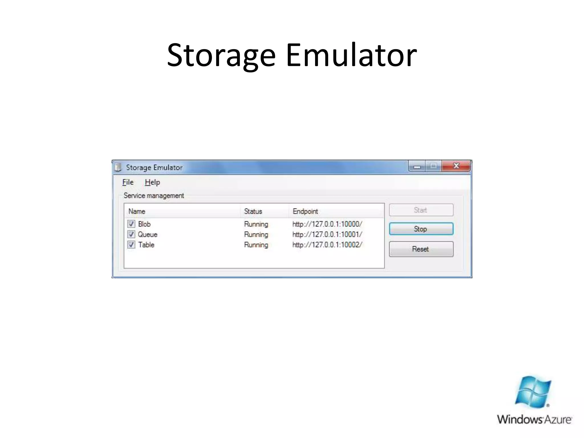 Storage Emulator