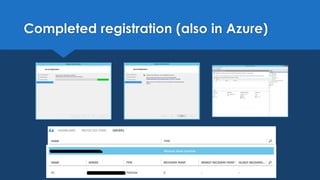 Completed registration (also in Azure)
 