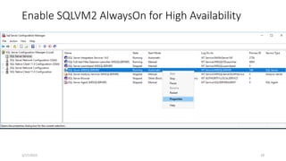 Enable SQLVM2 AlwaysOn for High Availability
19
3/17/2023
 