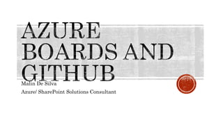 Azure boards and GitHub