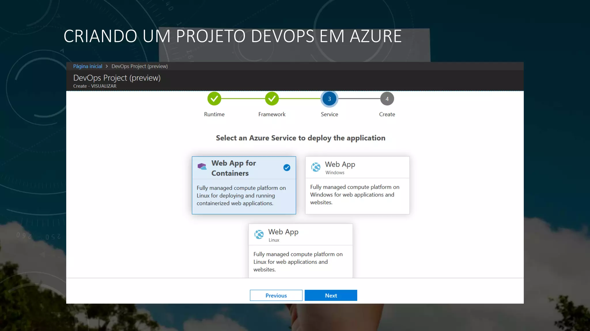 CRIANDO UM PROJETO DEVOPS EM AZURE
 