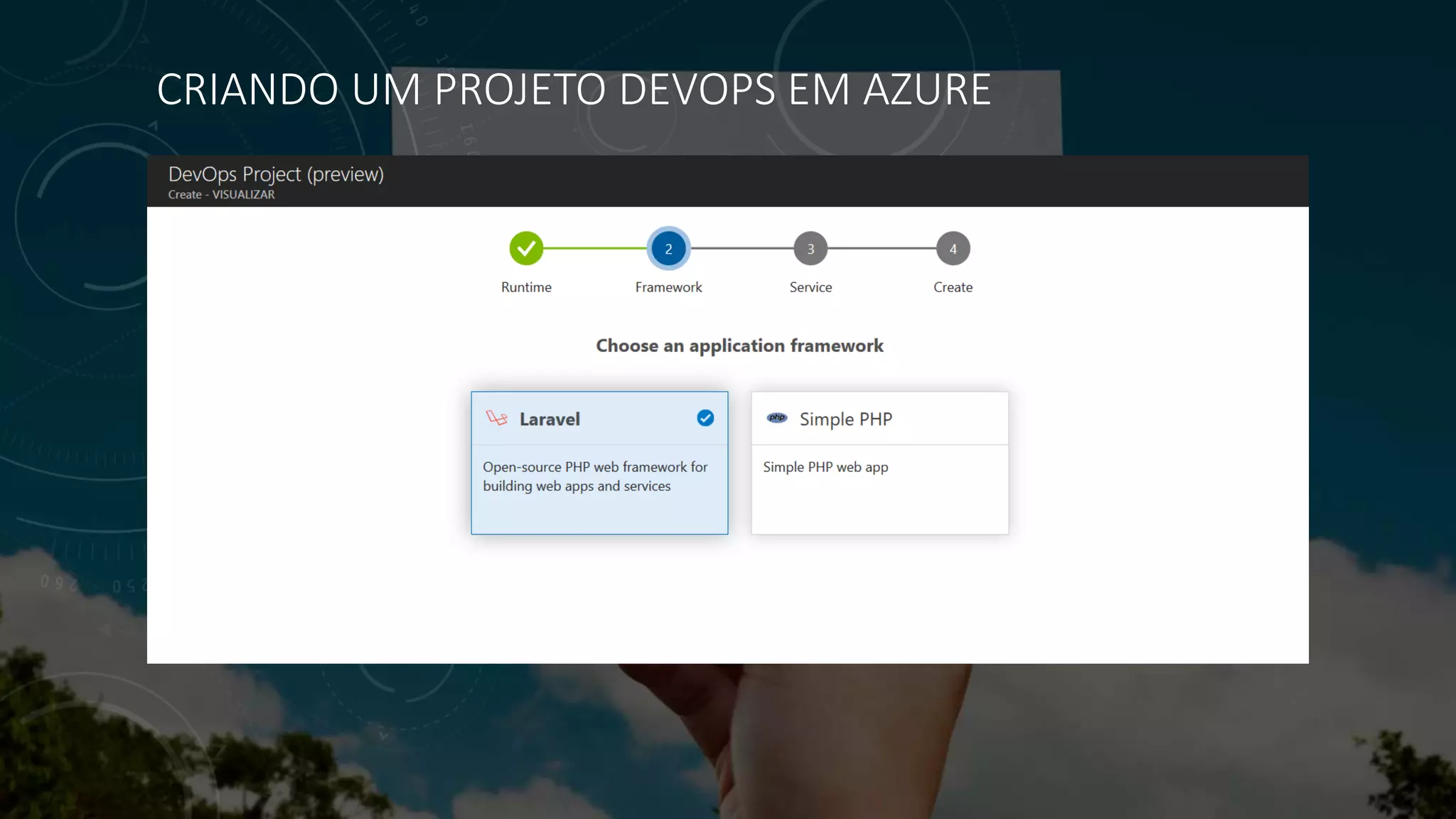 CRIANDO UM PROJETO DEVOPS EM AZURE
 