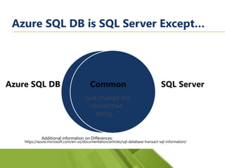 Azure Boot Camp 21.04.2018 SQL Server in Azure Iaas PaaS on-prem Lars ...