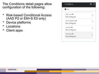 Azure conditional access | PPTX