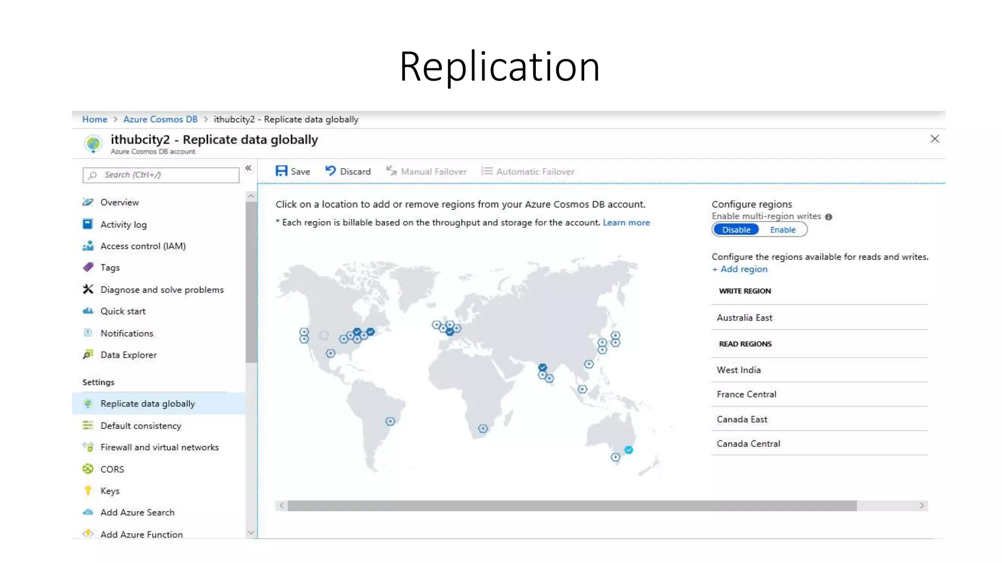 Azure cosmos db, Azure no-SQL database, | PPT