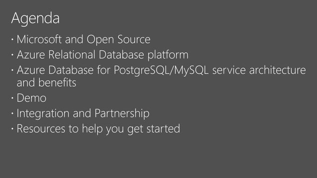 Azure database services for PostgreSQL and MySQL | PPTX