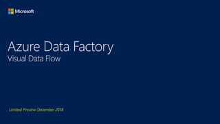 Azure Data Factory
Visual Data Flow
Limited Preview December 2018
 