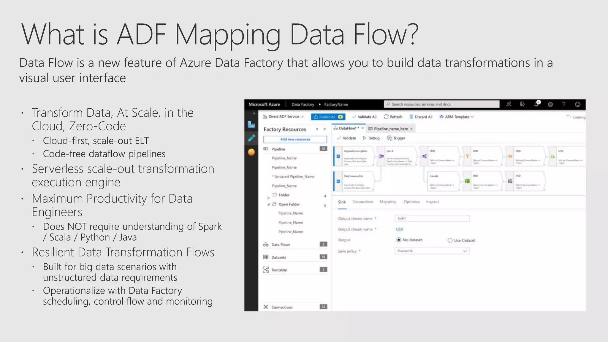 Azure Data Factory Data Flow | PPTX | Databases | Computer Software and ...