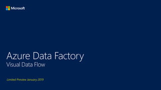 Azure Data Factory
Visual Data Flow
Limited Preview January 2019
 