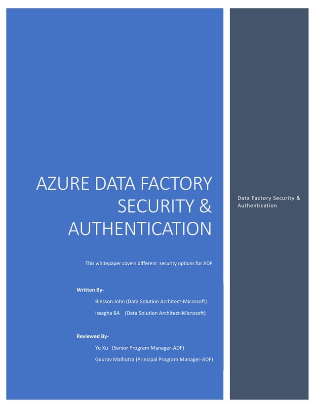 Azure data factory security PDF