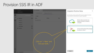 Click on “+ New” and
”Lift-and-Shift…”
 