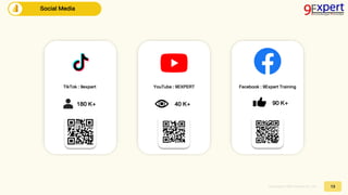 Copyright © 2023,9Expert Co., Ltd.
180 K+ 40 K+ 90 K+
Social Media
TikTok : 9expert YouTube : 9EXPERT Facebook : 9Expert Training
13
 