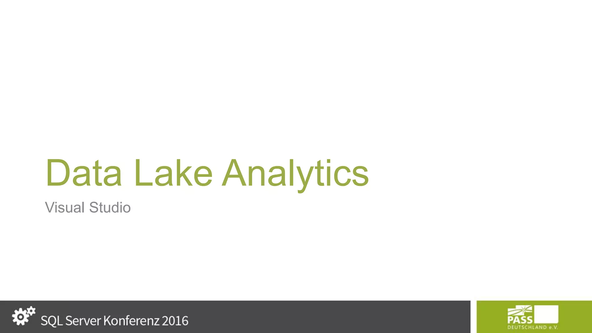 Data Lake Analytics Visual Studio 