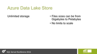 Azure data lake sql konf 2016 | PPT