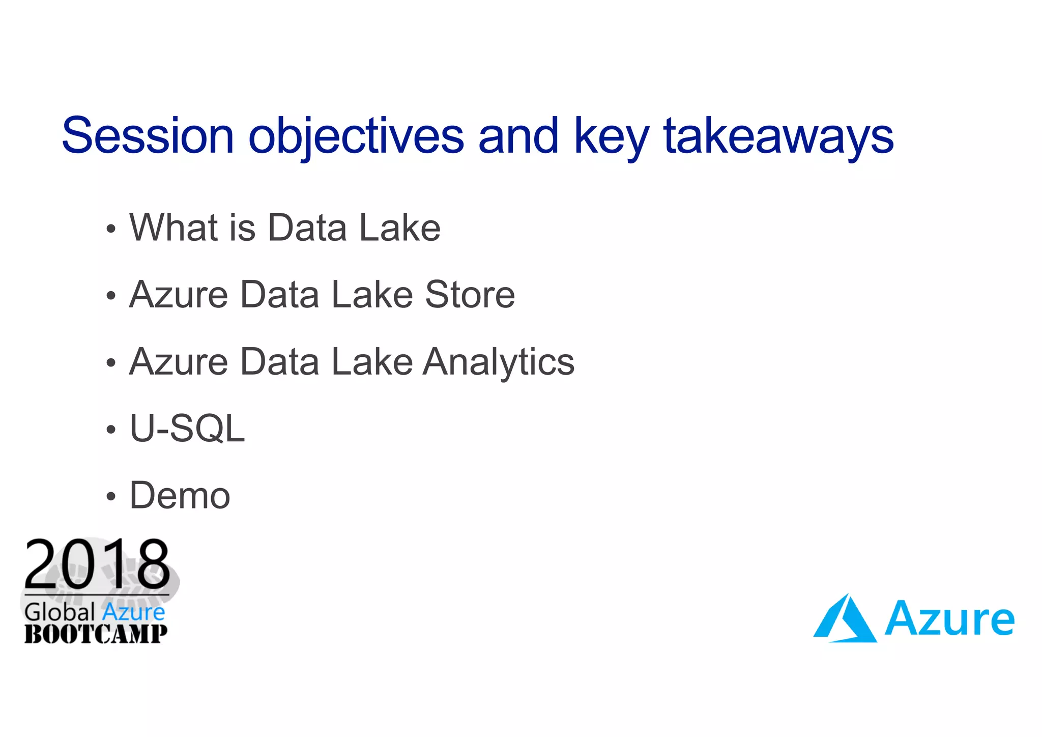 Session objectives and key takeaways
 