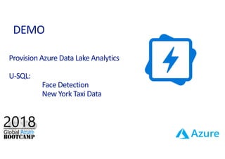 DEMO
Provision Azure Data Lake Analytics
U-SQL:
Face Detection
New York Taxi Data
 