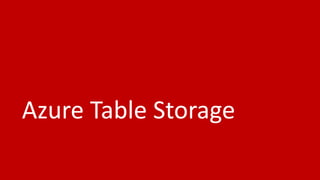 Azure Table Storage
 