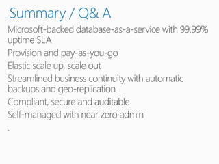 Azure data platform & structured storage