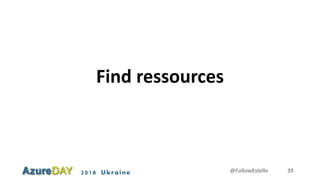 2018 Ukraine
Find ressources
@FollowEstelle 39
 