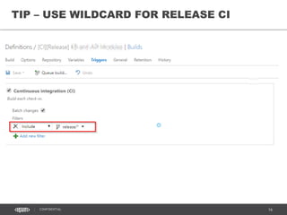 16CONFIDENTIAL
TIP – USE WILDCARD FOR RELEASE CI
 