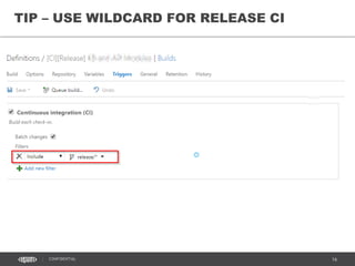 16CONFIDENTIAL
TIP – USE WILDCARD FOR RELEASE CI
 