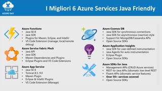 I Migliori 6 Azure Services Java Friendly
 