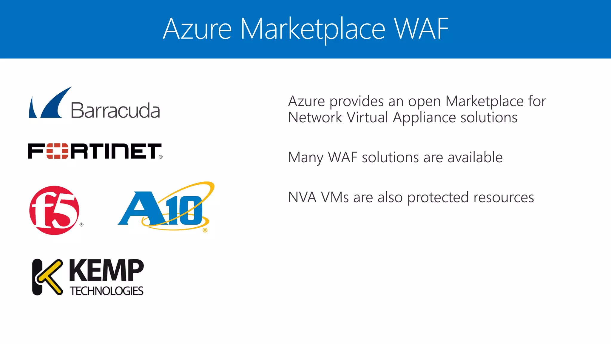 Azure Marketplace WAF
 