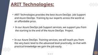 Azure DevOps Job Support at ARIT Technologies | PPTX