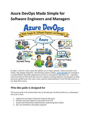 Azure DevOps Made Simple for Software Engineers and Managers.pdf