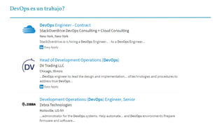 DevOps es un trabajo?
 